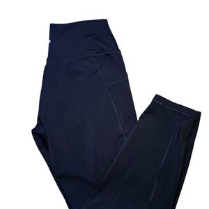 Womens Black 90 degree leggings with pockets